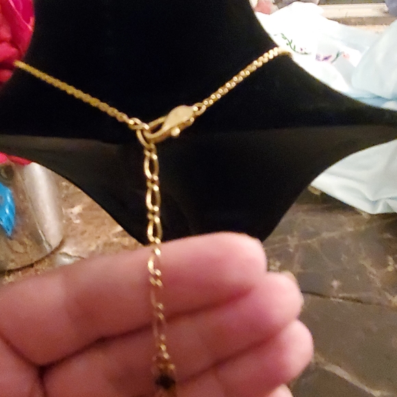 Vintage YSL Yves Saint Lauren Gold Plated Logo Pendant & Necklace - Picture 5 of 6